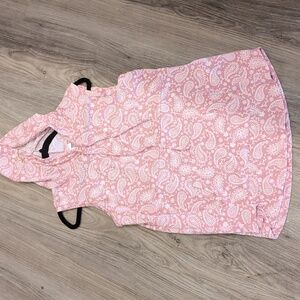 Luluarow pink paisley hodded tank with pocket